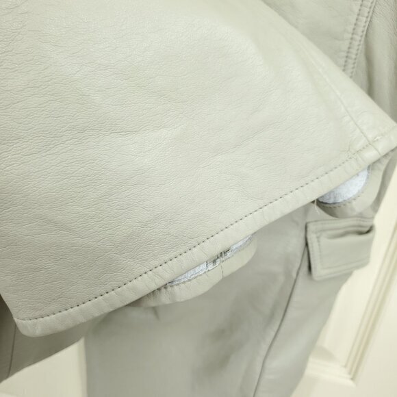 Agolde Minka Cargo Recycled Leather Wide Leg Pants 32 Toast (Tan/Gray/Taupe) - Picture 12 of 16